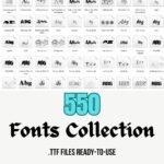 Fascinating 550 Fonts Collection