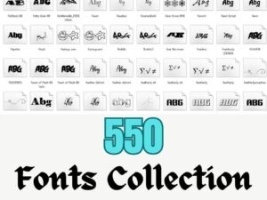 Fascinating 550 Fonts Collection