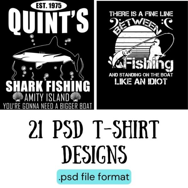 21 PSD T-Shirt Designs