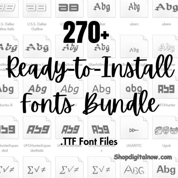 270+ Stunning Fonts Bundle