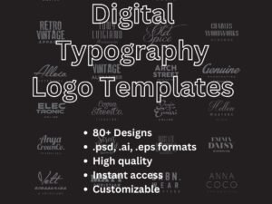 80+ Digital Typography Logo Templates