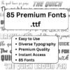 85 Professional Fonts Collection
