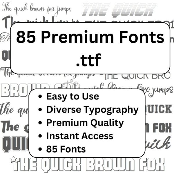85 Professional Fonts Collection