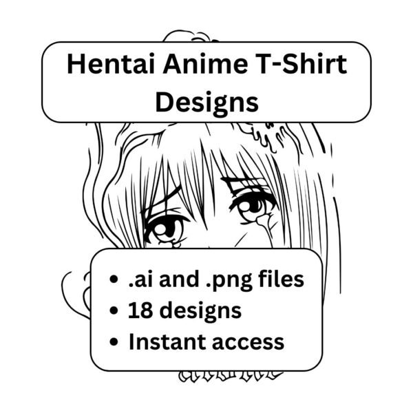 Hentai Anime T-Shirt Design Pack